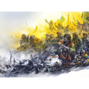Ali Abbas, From Series of Miraqsam, 22 x 30 inch, Watercolor on Paper, Figurative Painting-AC-AAB-310